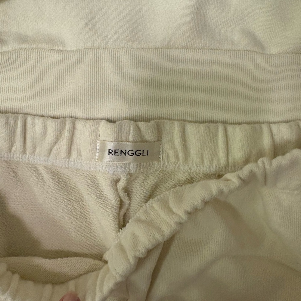 Renggli Cream Terry Crewneck Sweatshirt and Shorts Set. - Picture 5 of 8